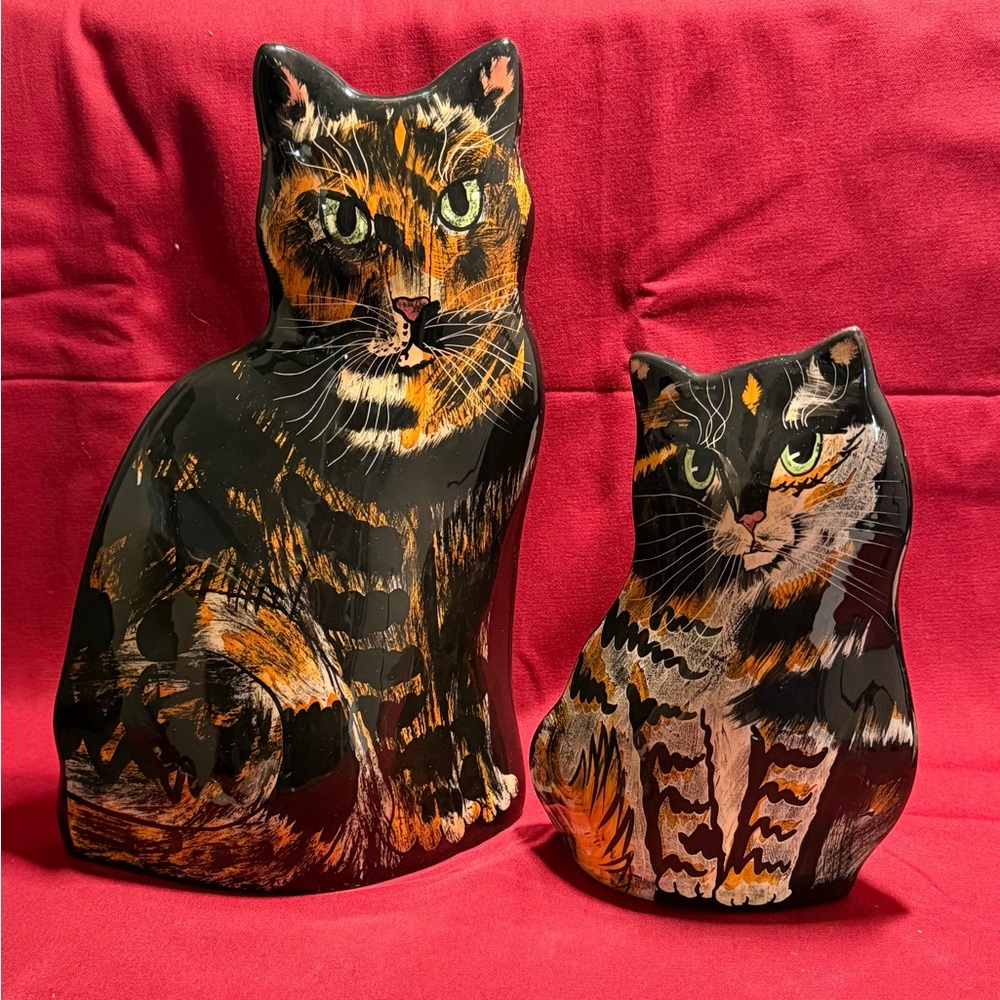 Cats by Nina Lyman Vase Set plus Cat Tales Book - Picture 6 of 15
